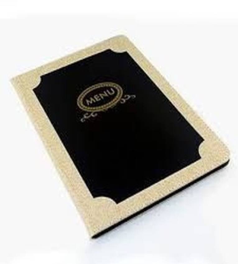 Porte Menu Luxe Noir & Or – Élégance Premium